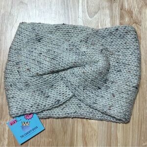 Handmade Ivory Tweed Knitted Earwarmer